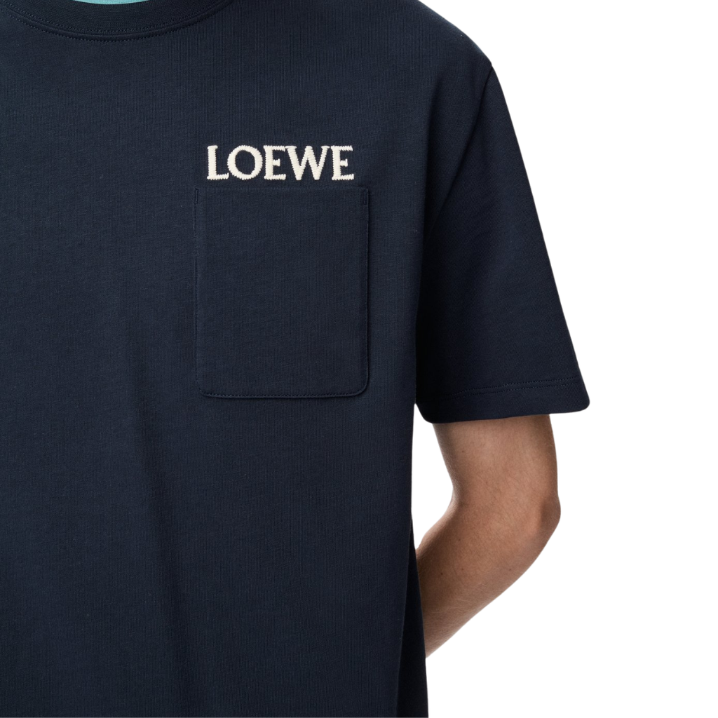 LOEWE Relaxed fit T-shirt in cotton Navy
