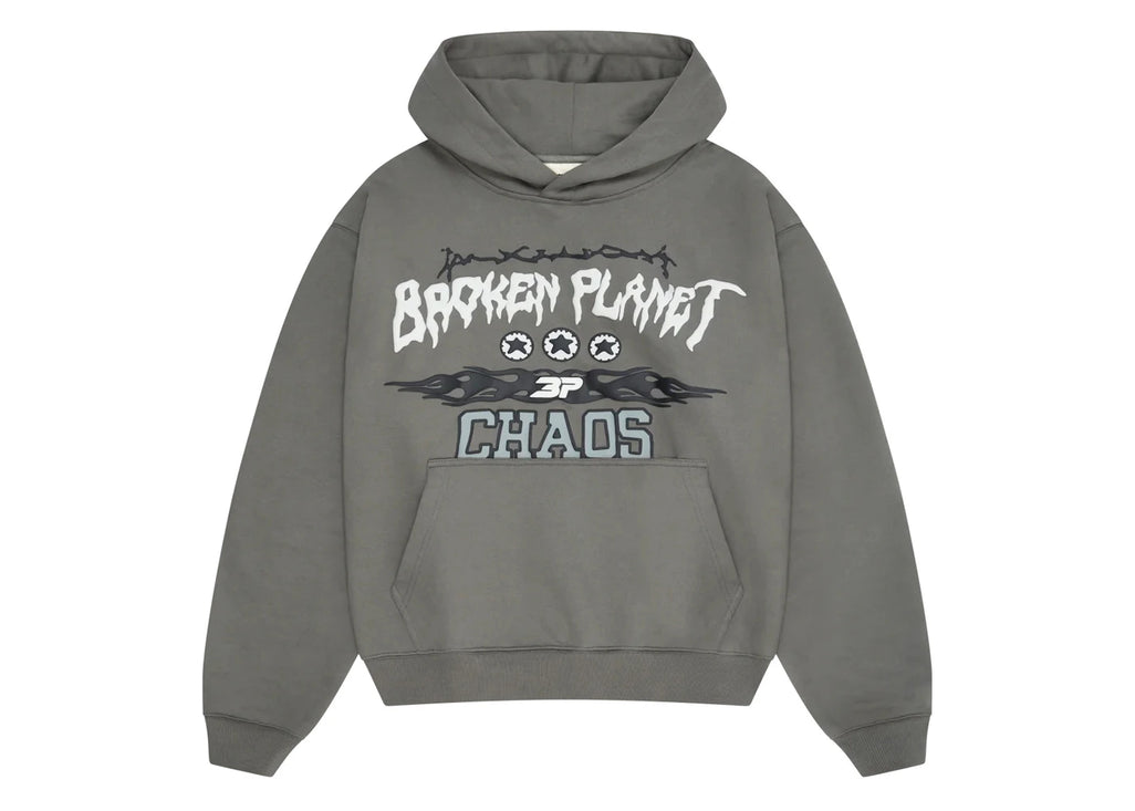 Broken Planet Chaos Hoodie Gunmetal Grey - 1