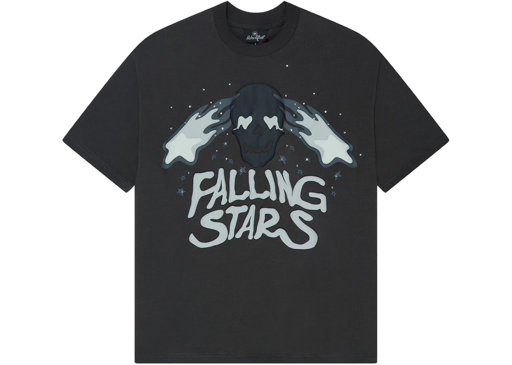 Broken Planet Falling Stars T-Shirt Soot Black - 1