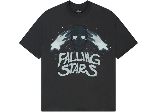 Broken Planet Falling Stars T-Shirt Soot Black - 1