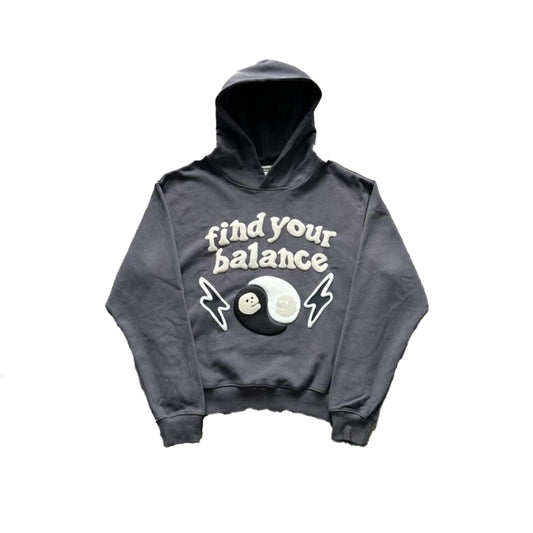 Broken Planet Find Your Balance Hoodie Ash Grey