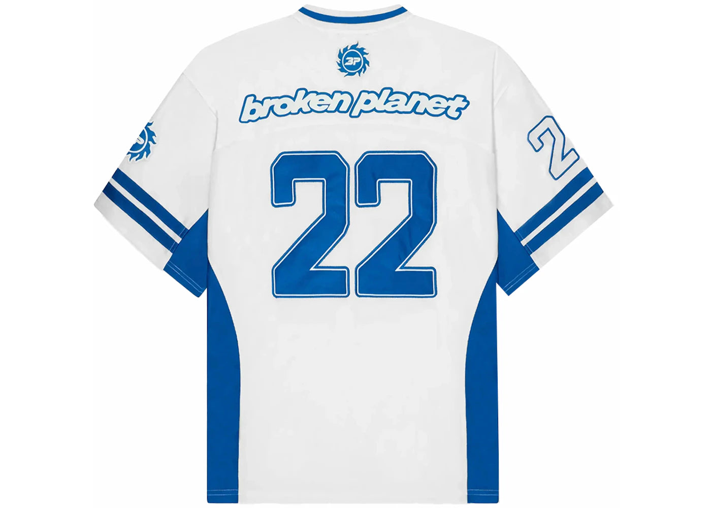 Broken Planet Football Jersey FW24 White Blue - 3