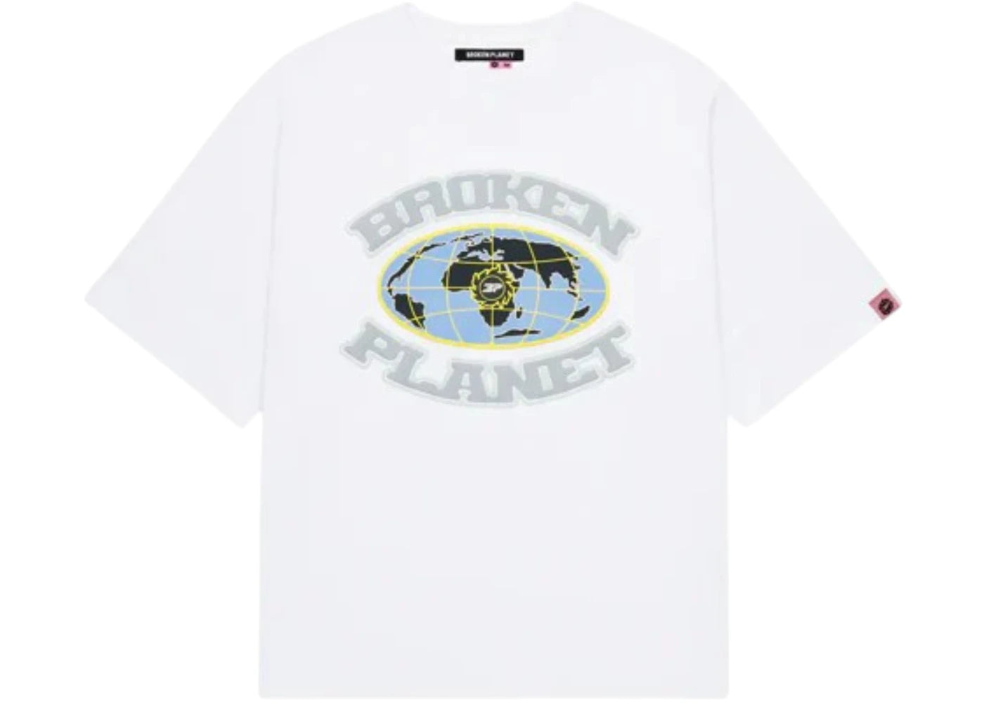 Broken Planet Grid T Shirt Snow White - 2