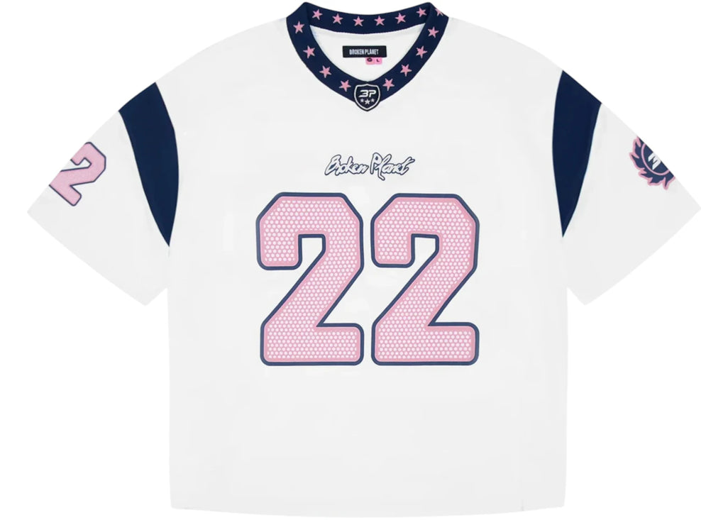 Broken Planet Market All Star Jersey White/Blue/Pink - 1