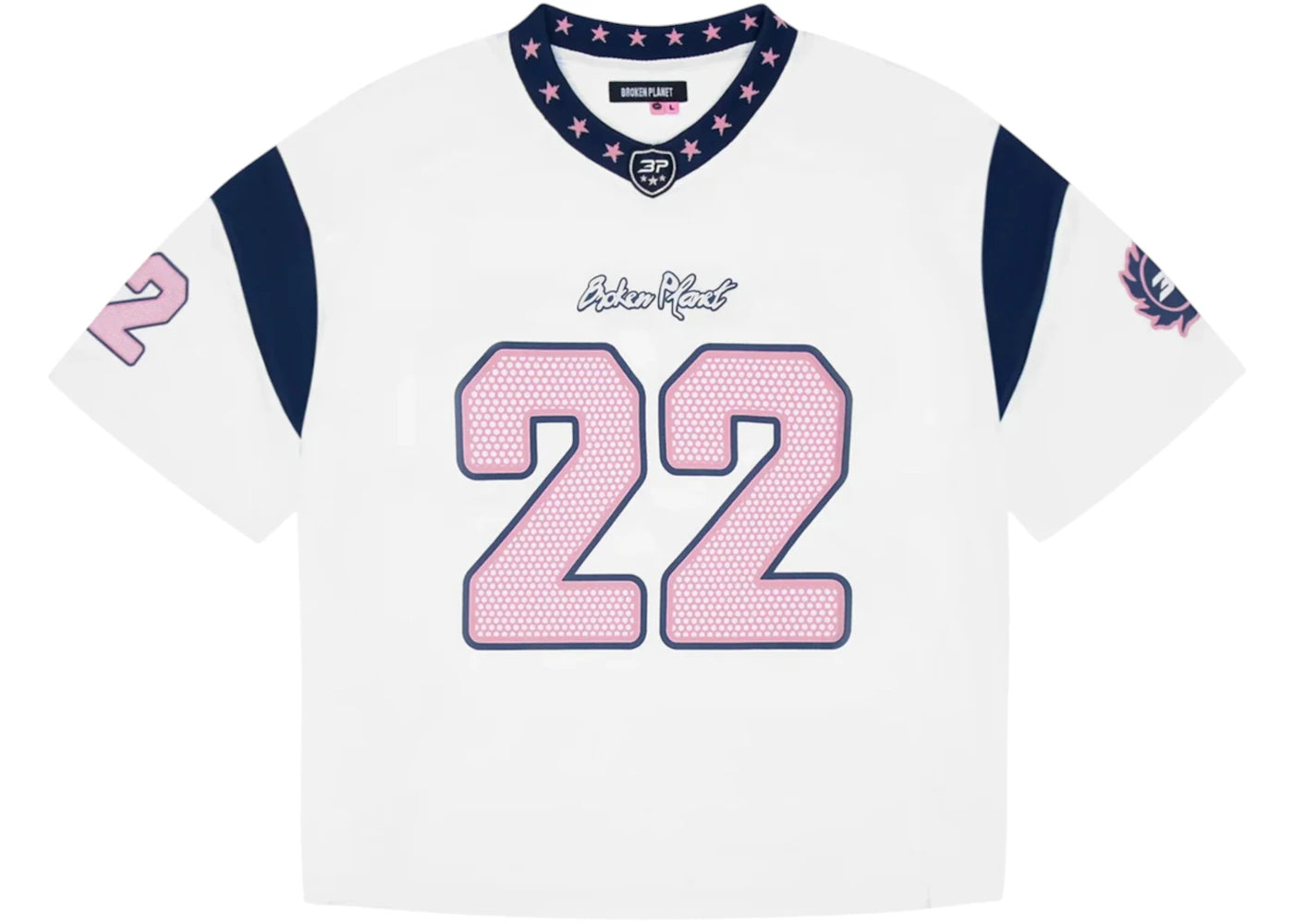 Broken Planet Market All Star Jersey White/Blue/Pink - 2