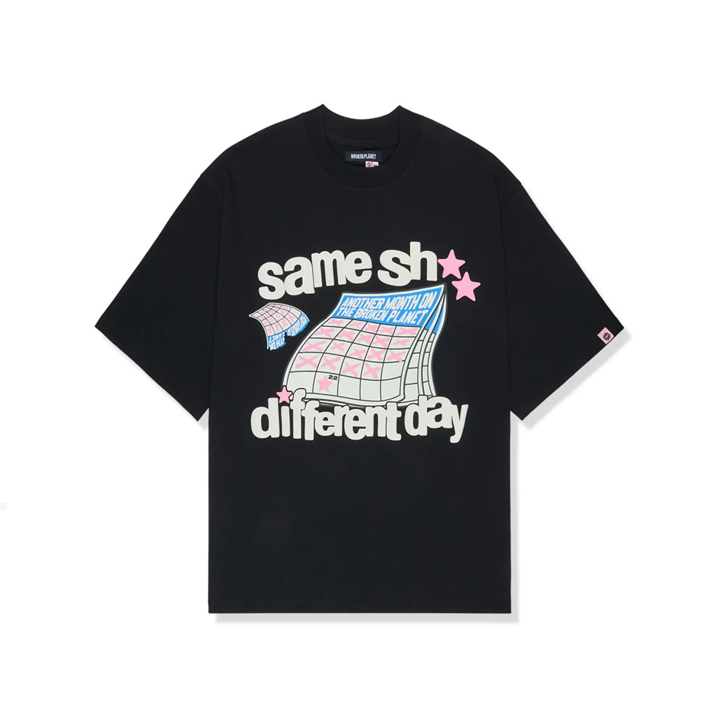 Broken Planet Market Different Day T Shirt Midnight Black