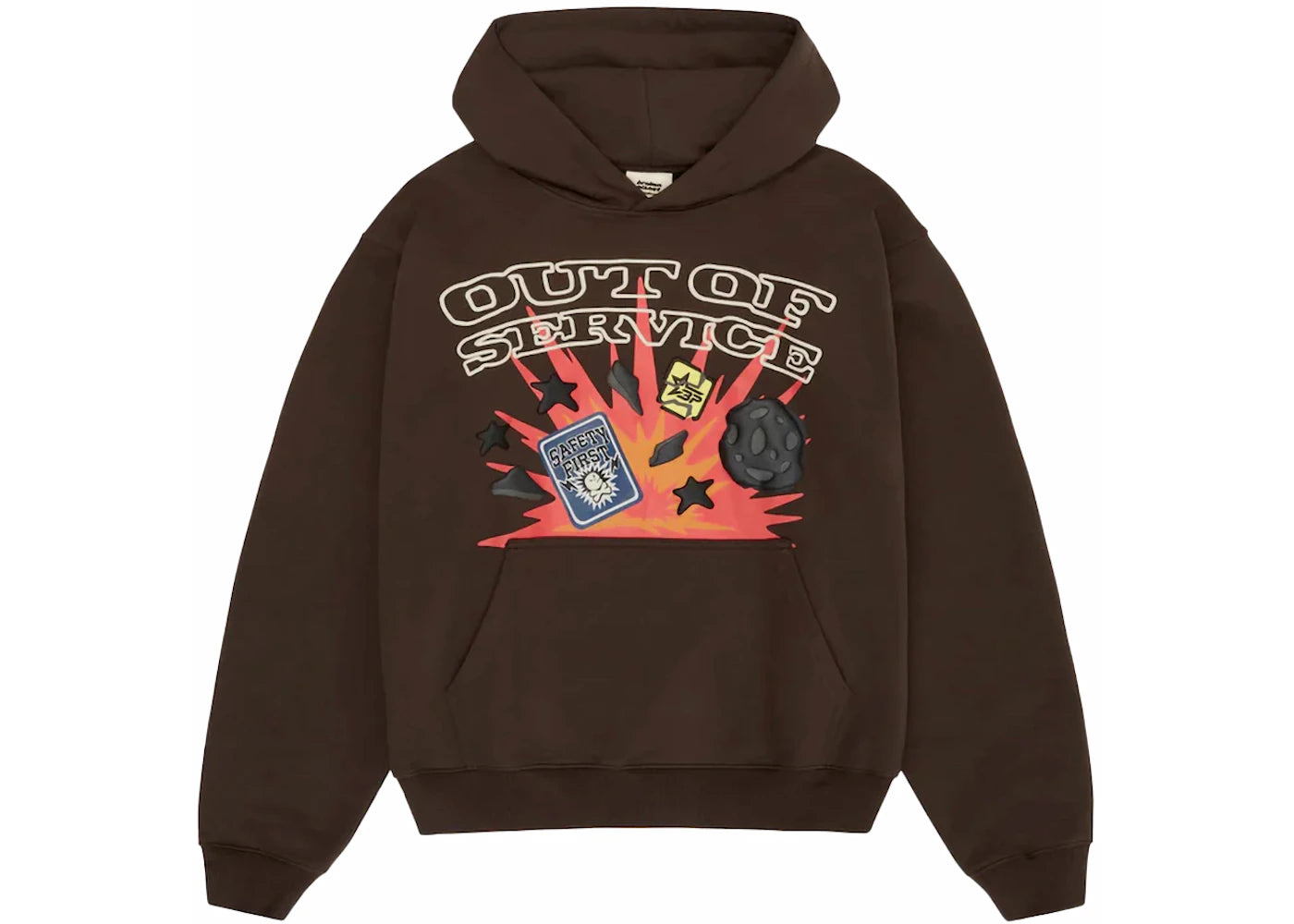 Broken Planet Out Of Service Hoodie Brown - 1