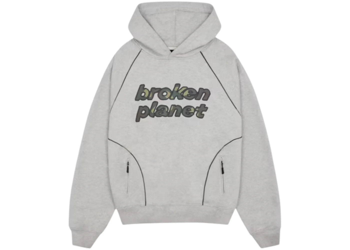 Broken Planet Performance Hoodie Heather Grey - 1