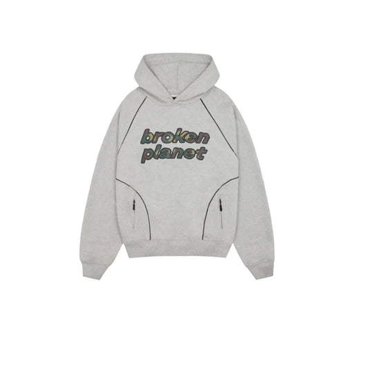 Broken Planet Performance Hoodie Heather Grey