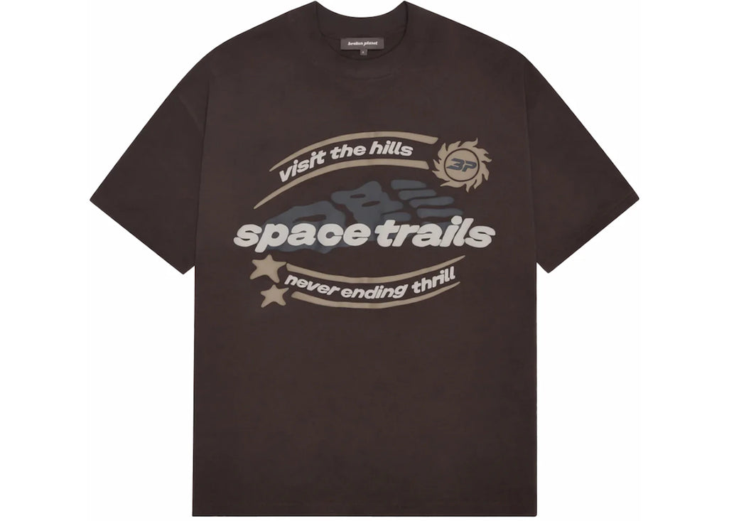 Broken Planet Space Trails T-shirt Mocha Brown - 1