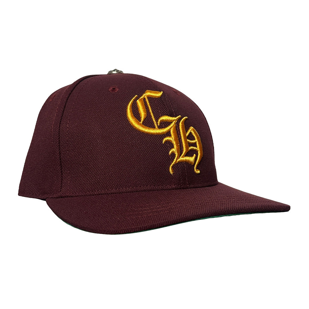 Chrome Hearts Baseball Trucker Hat Burgundy Gold - 2