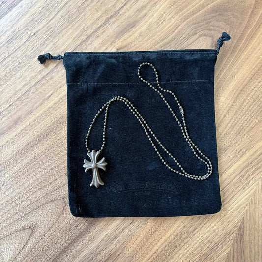 Chrome Hearts Cross Necklace Brown Silicone - 1