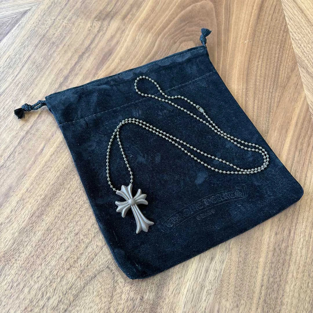 Chrome Hearts Cross Necklace Brown Silicone - 2