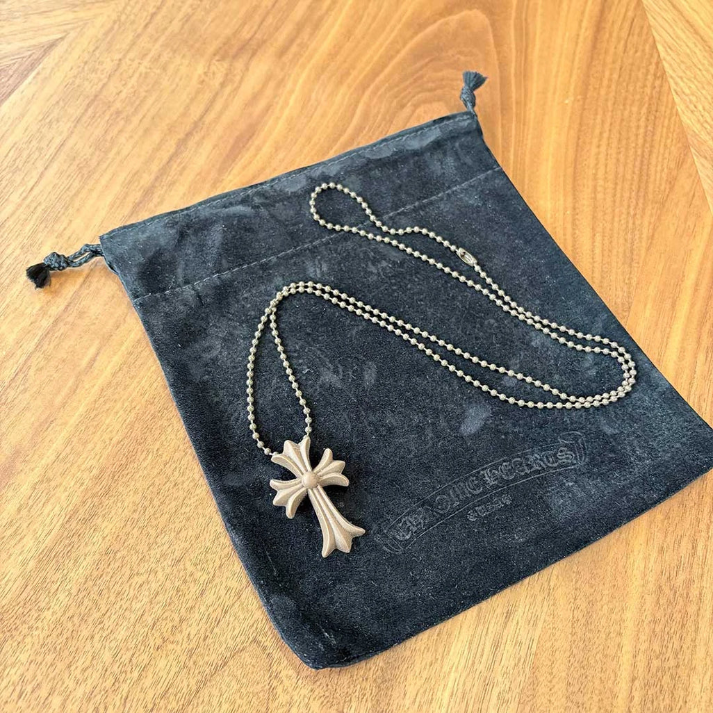 Chrome Hearts Cross Necklace Brown Silicone - 3