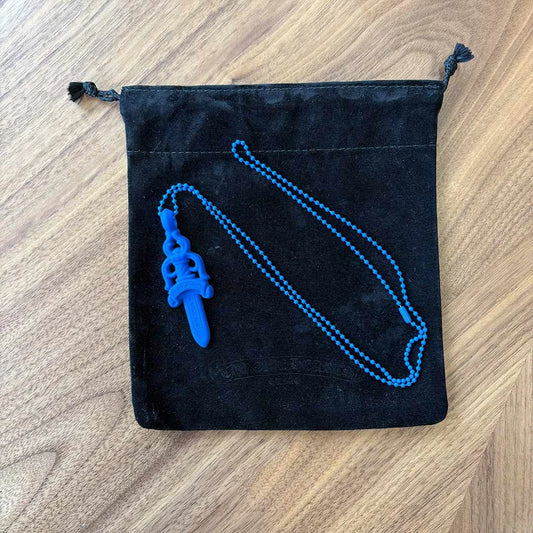 Chrome Hearts Dagger Necklace Blue Silicone - 1