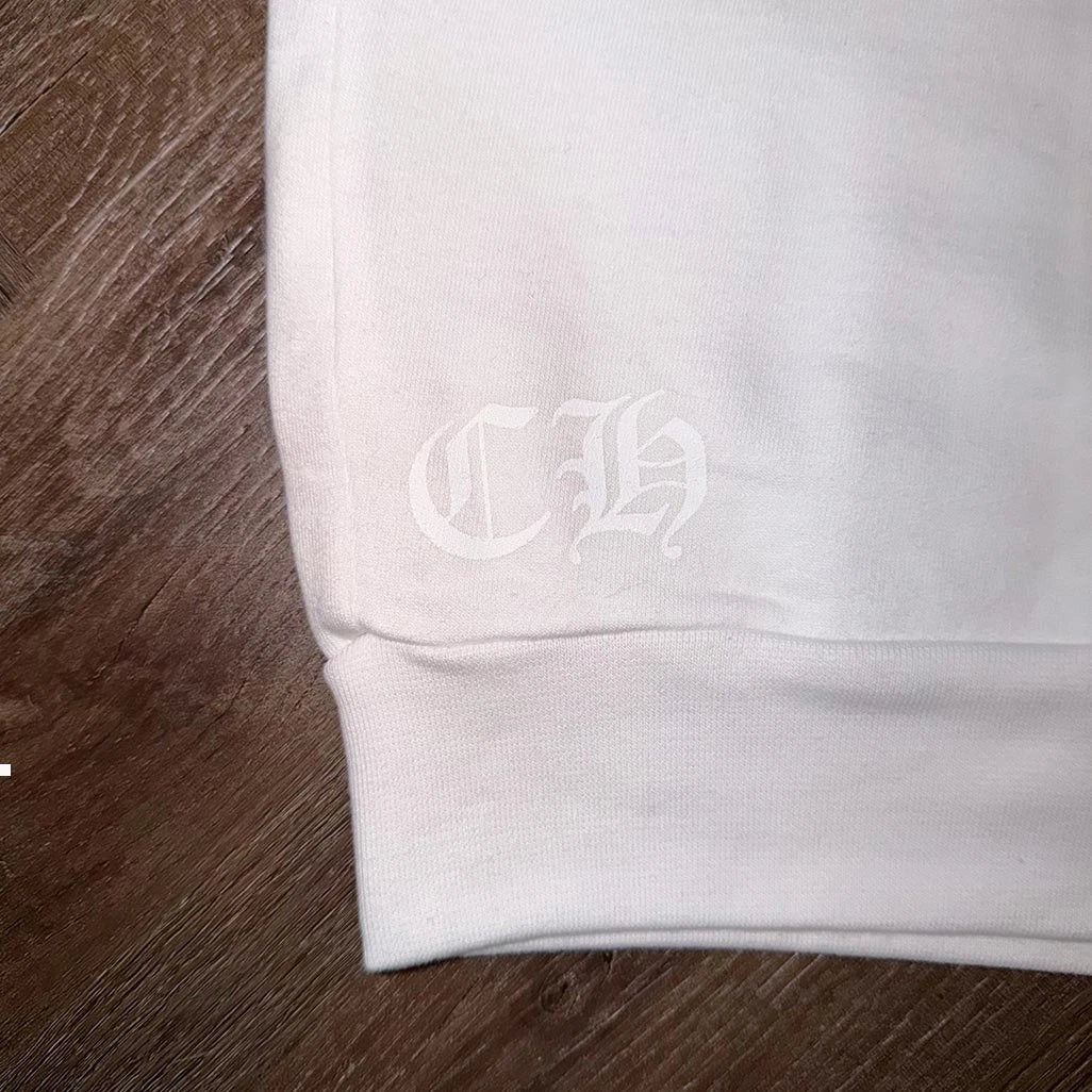 Chrome Hearts Floral Horseshoe White Sweatshirt - 4