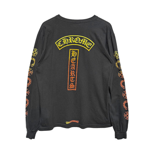 Chrome Hearts Gradient Logo Long Sleeve Black/Yellow - 1