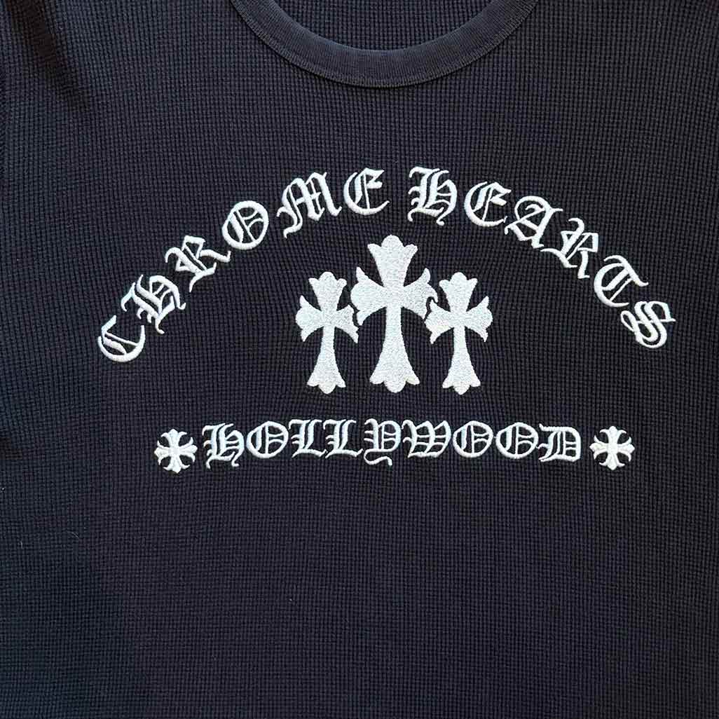 Chrome Hearts Hollywood Triple Cross Thermal Long-Sleeve T-Shirt