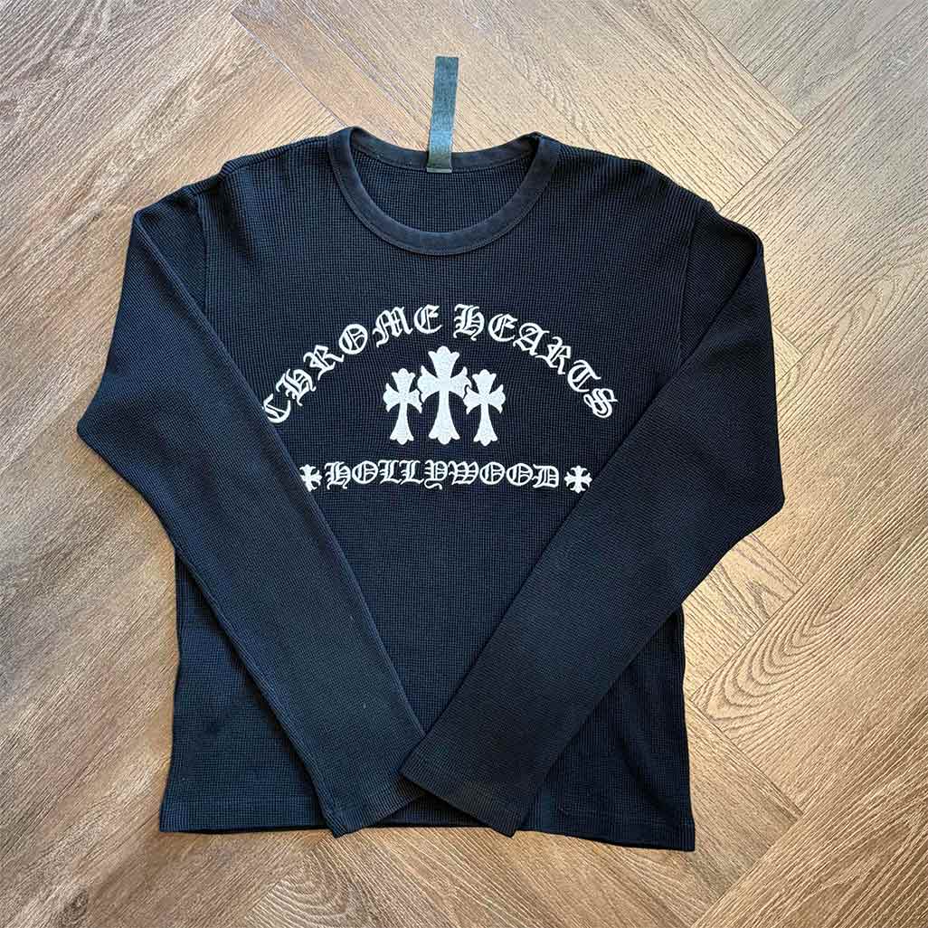 Chrome Hearts Hollywood Triple Cross Thermal Long-Sleeve T-Shirt