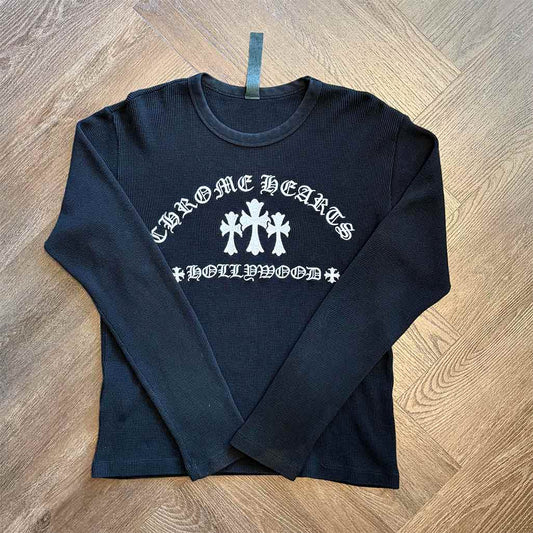 Chrome Hearts Hollywood Triple Cross Thermal Long-Sleeve T-Shirt