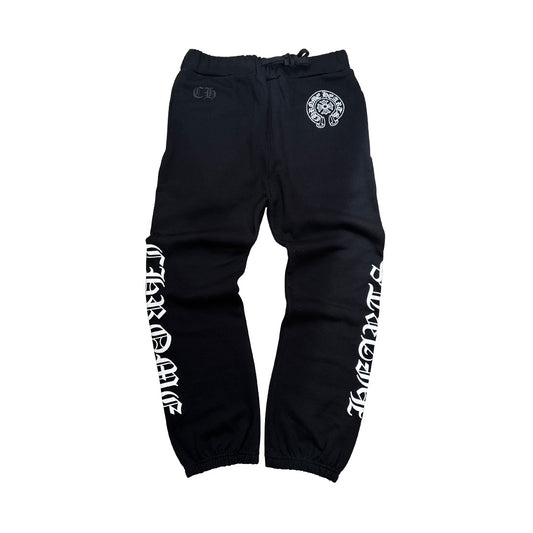 Chrome Hearts Horse Shoe Sweatpants Black - 1