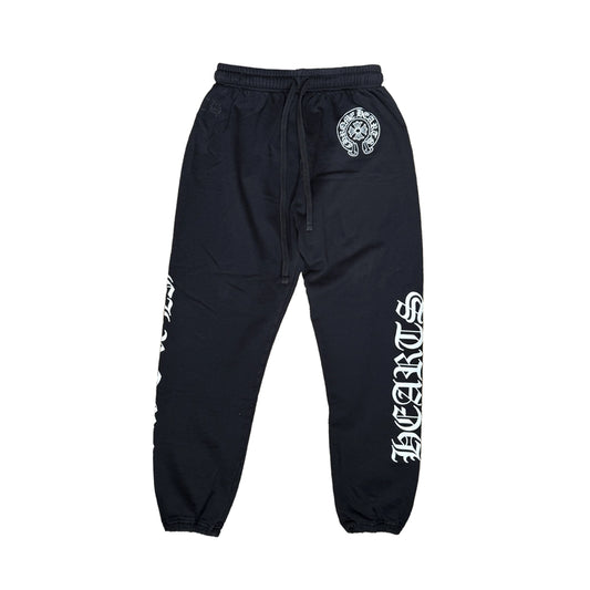Chrome Hearts Horseshoe Logo Sweatpants Black - 1
