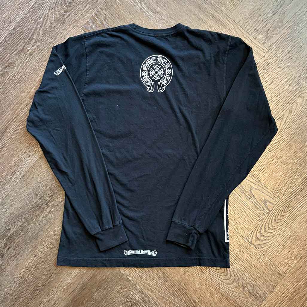 Chrome Hearts Horseshoe & Old English Long-Sleeve Pocket T-Shirt