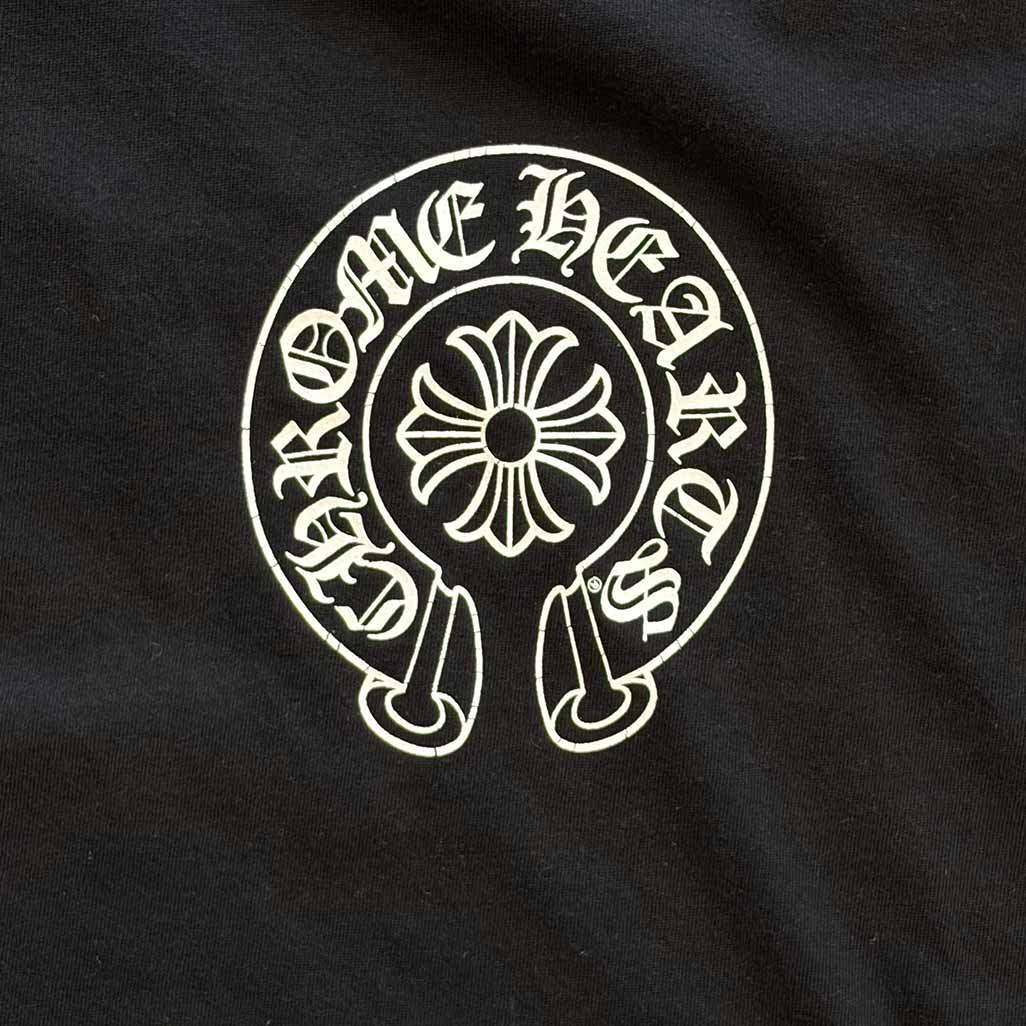 Chrome Hearts Horseshoe & Old English Long-Sleeve Pocket T-Shirt