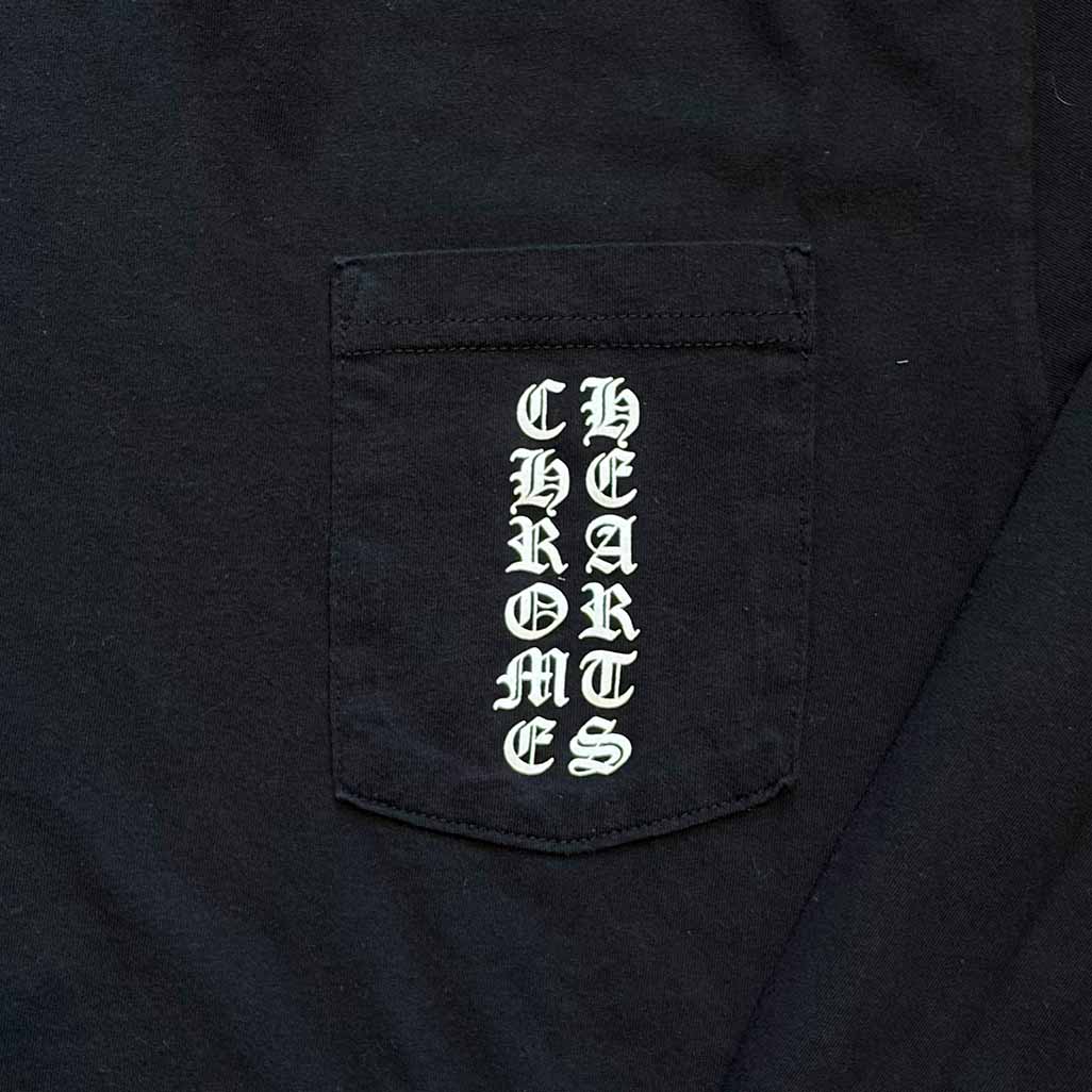 Chrome Hearts Horseshoe & Old English Long-Sleeve Pocket T-Shirt
