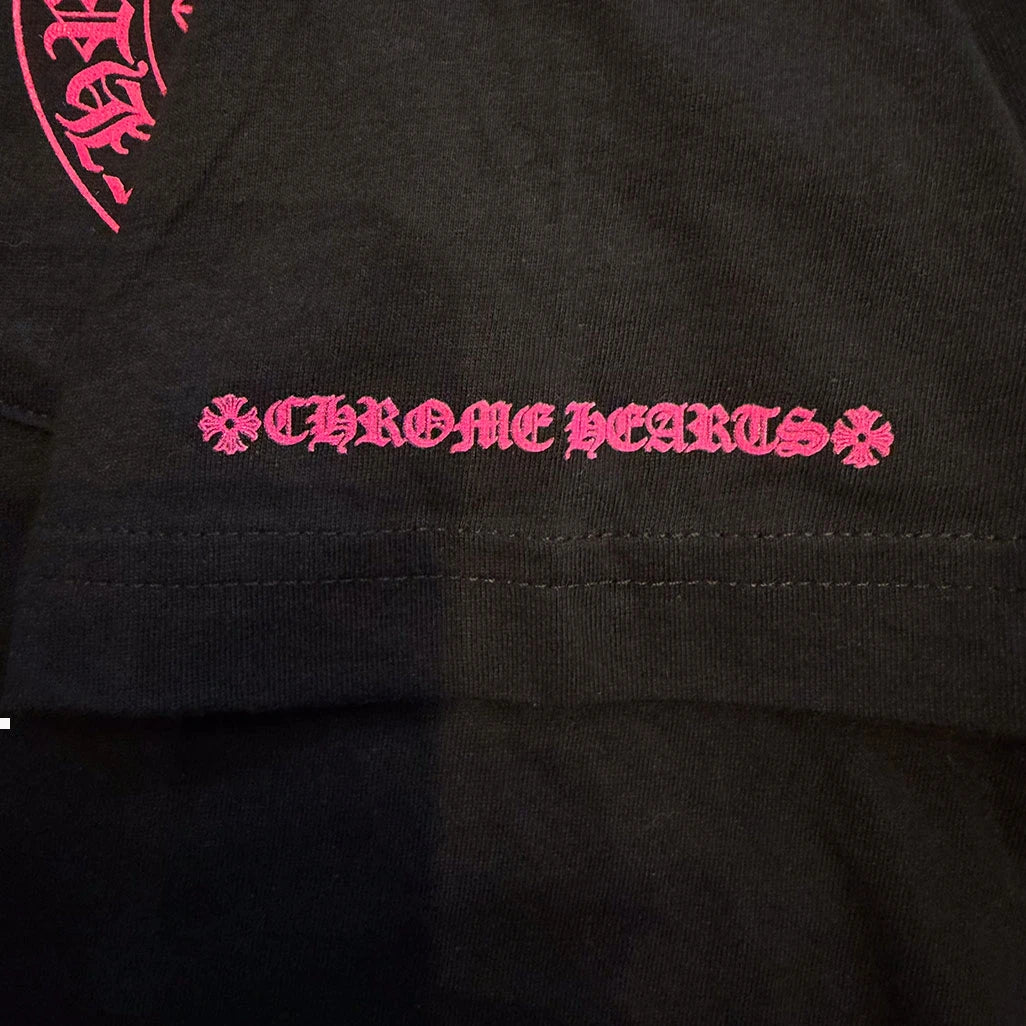 Chrome Hearts Horseshoe Pink T-Shirt - 3