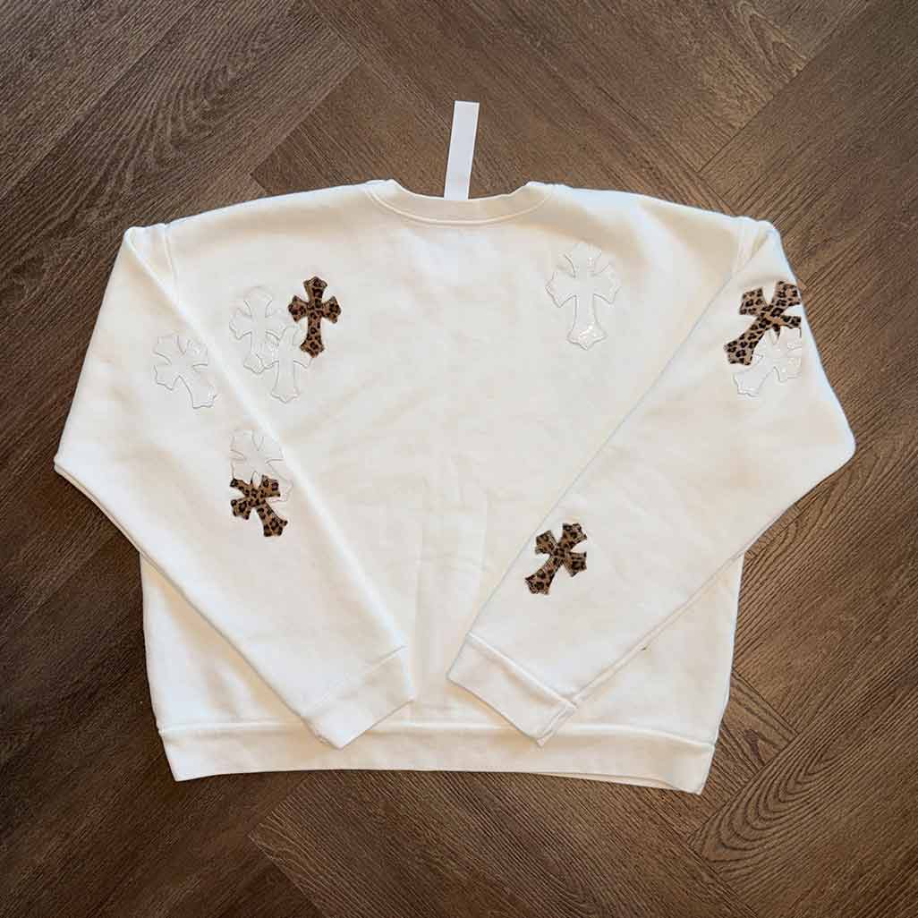 Chrome Hearts Leopard Patch Flooded Sweatshirt