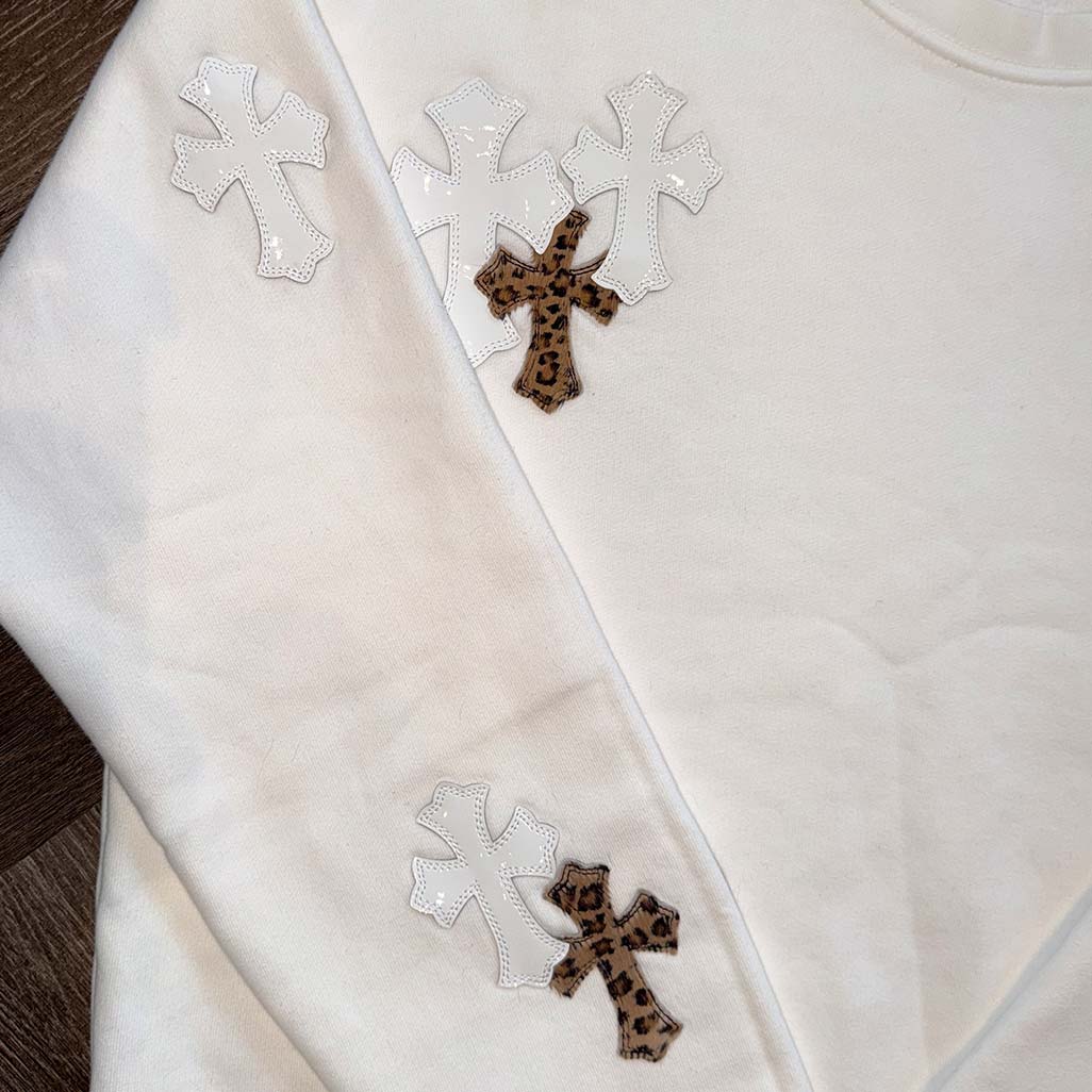 Chrome Hearts Leopard Patch Flooded Sweatshirt