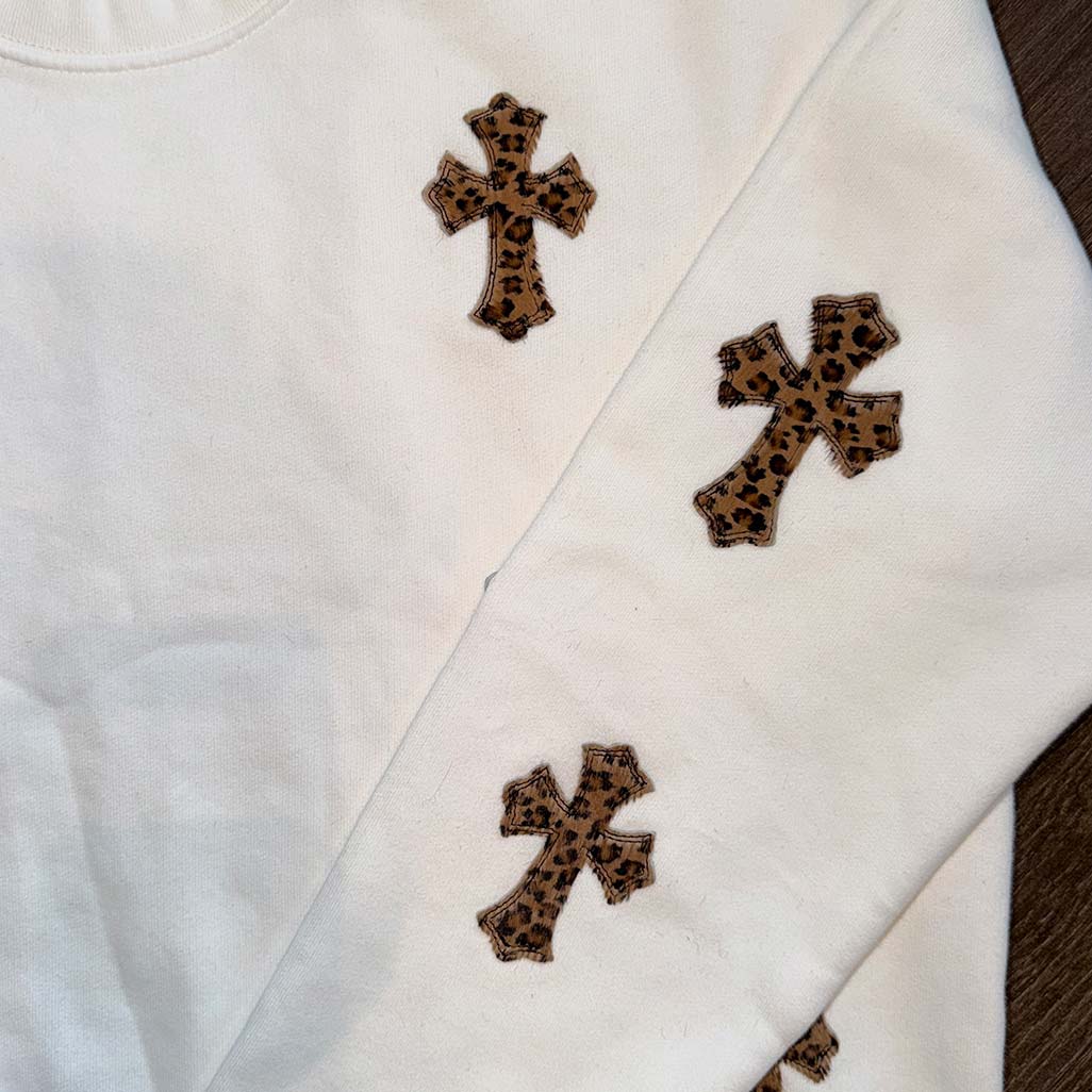Chrome Hearts Leopard Patch Flooded Sweatshirt