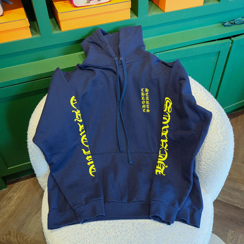 Chrome Hearts Logo Hoodie Navy Marlowe - 3