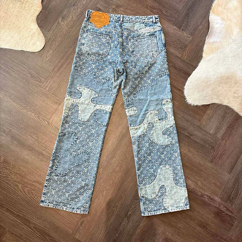 Chrome Hearts Louis Vuitton Blue Denim Jeans - 2