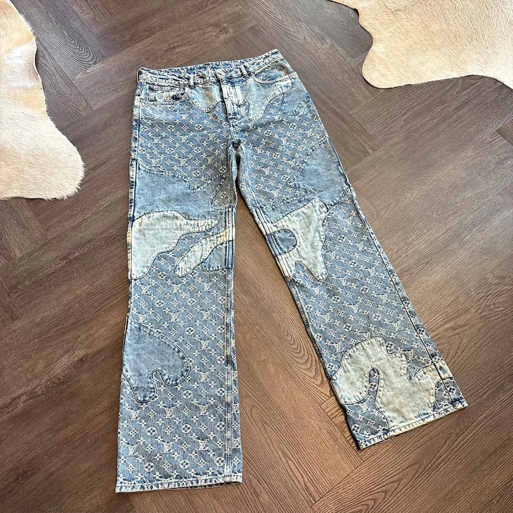 Chrome Hearts Louis Vuitton Blue Denim Jeans - 6