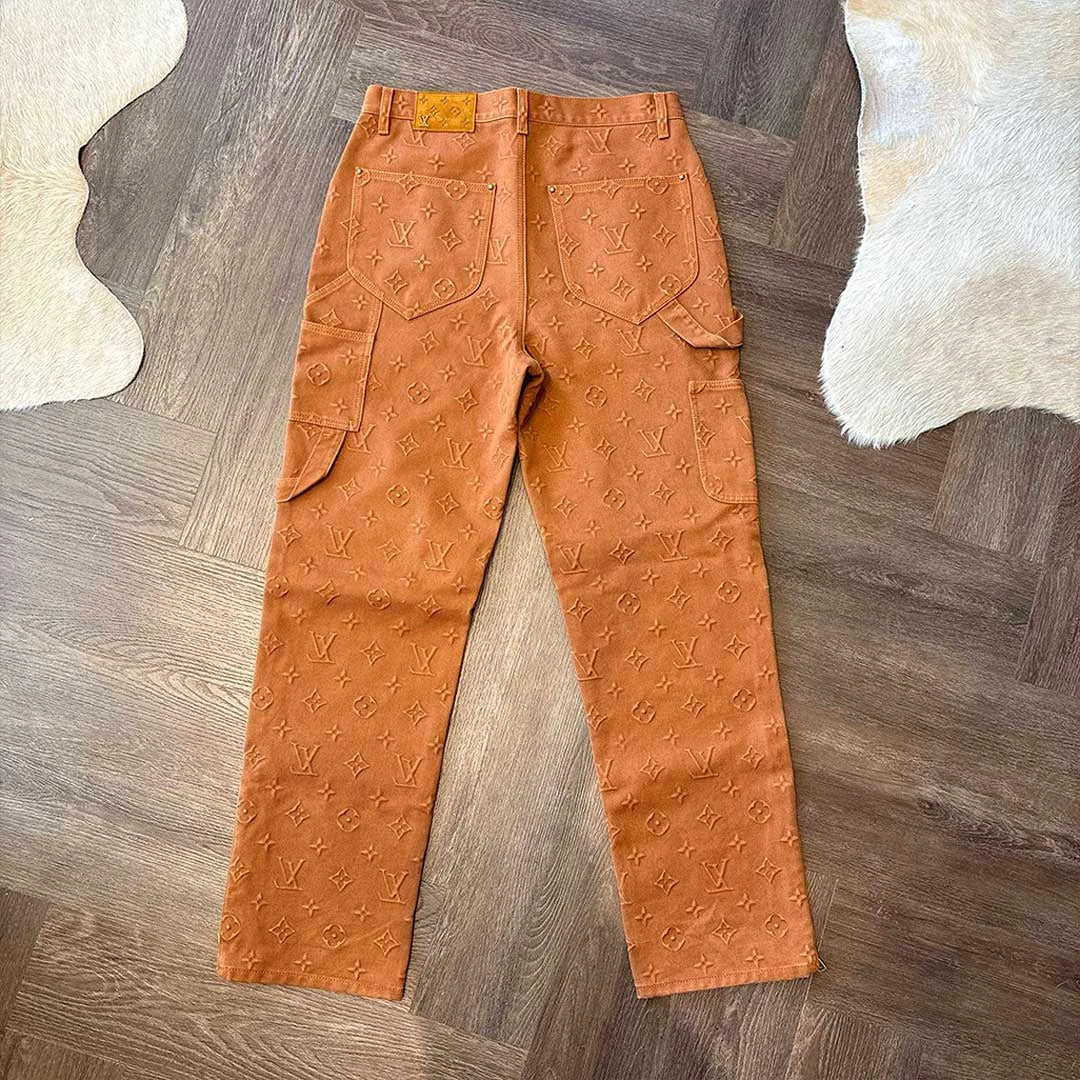 Chrome Hearts Louis Vuitton Brown Monogram Jeans - 2