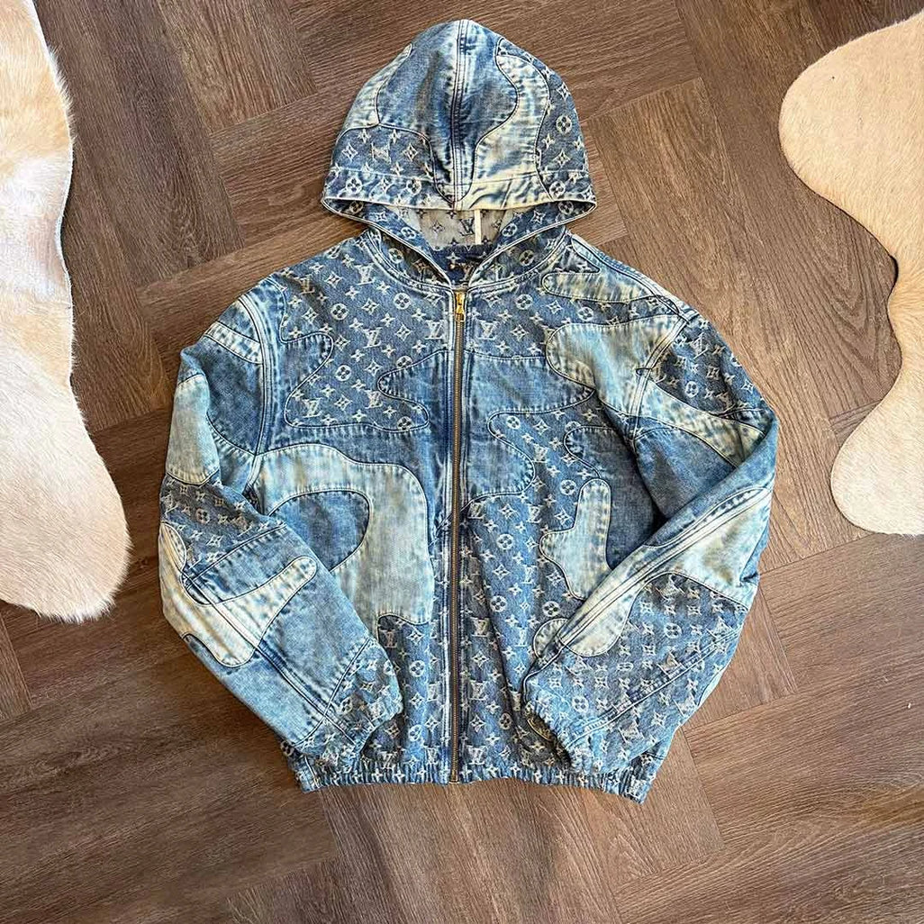 Chrome Hearts Louis Vuitton Denim Monogram Jacket - 3