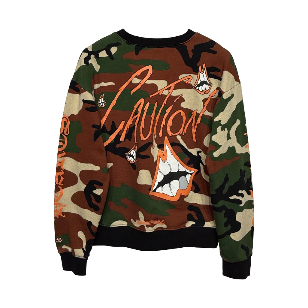 Chrome Hearts Matty Boy Camo Caution Crewneck - 2