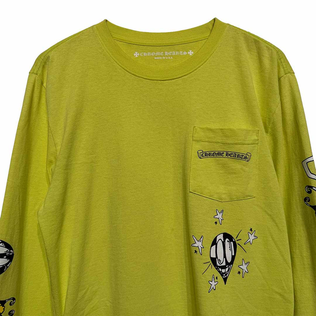 Chrome Hearts Matty Boy Link T-Shirt Lime Green - 3