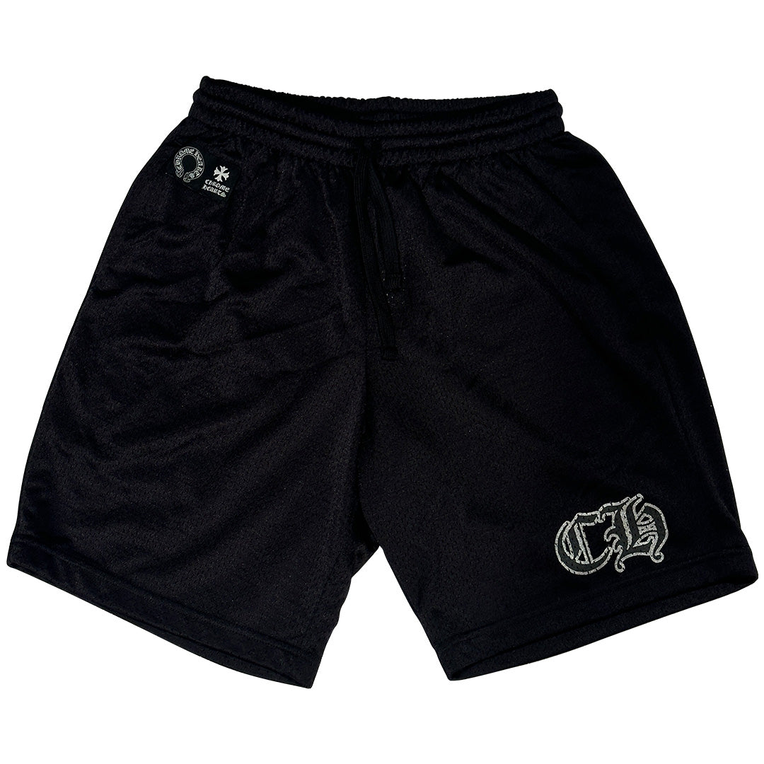 Chrome Hearts Mesh Varsity Shorts Black - 1