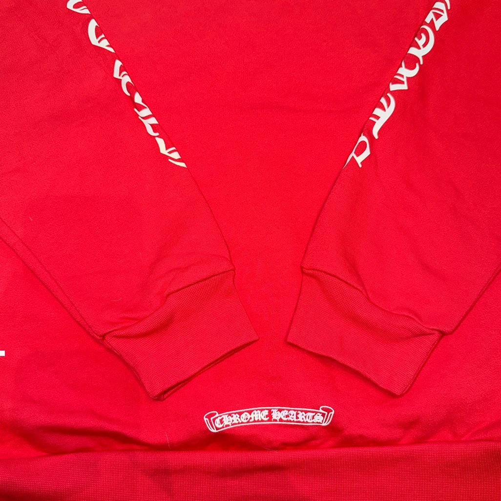 Chrome Hearts Red Scroll Pullover Hoodie - 4