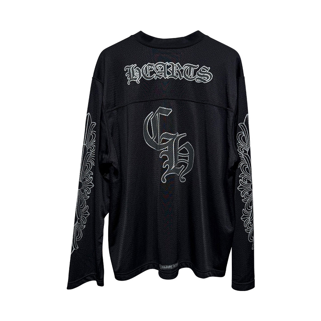 Chrome Hearts Script Mesh Long Sleeve Jersey Black - 1