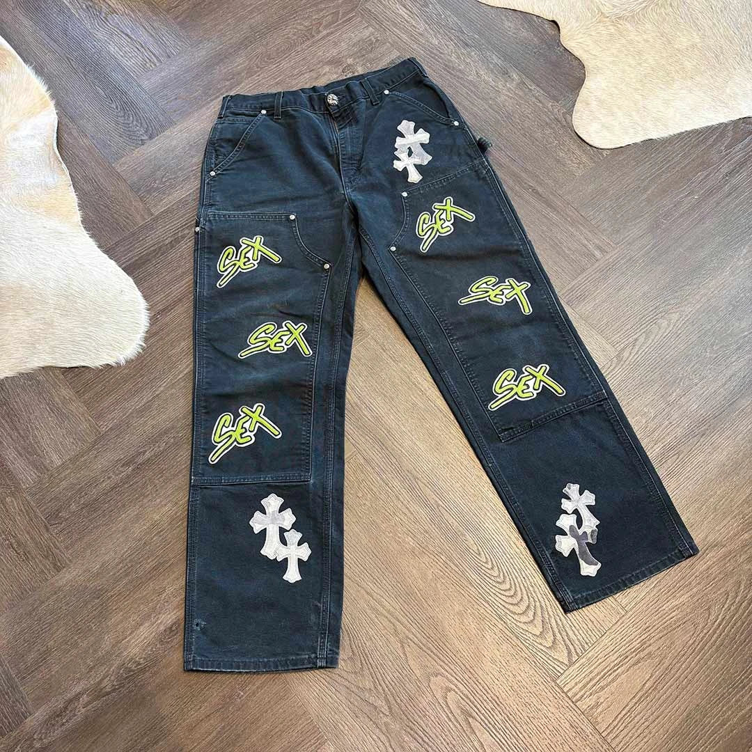 Chrome Hearts Sex Record Grey White Camo Denim - 3
