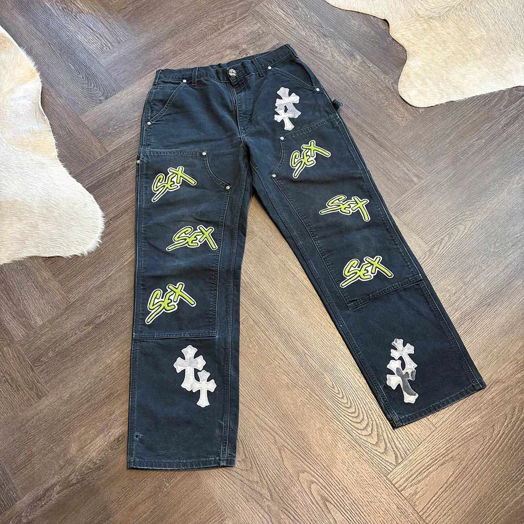 Chrome Hearts Sex Record Grey White Camo Denim - 4