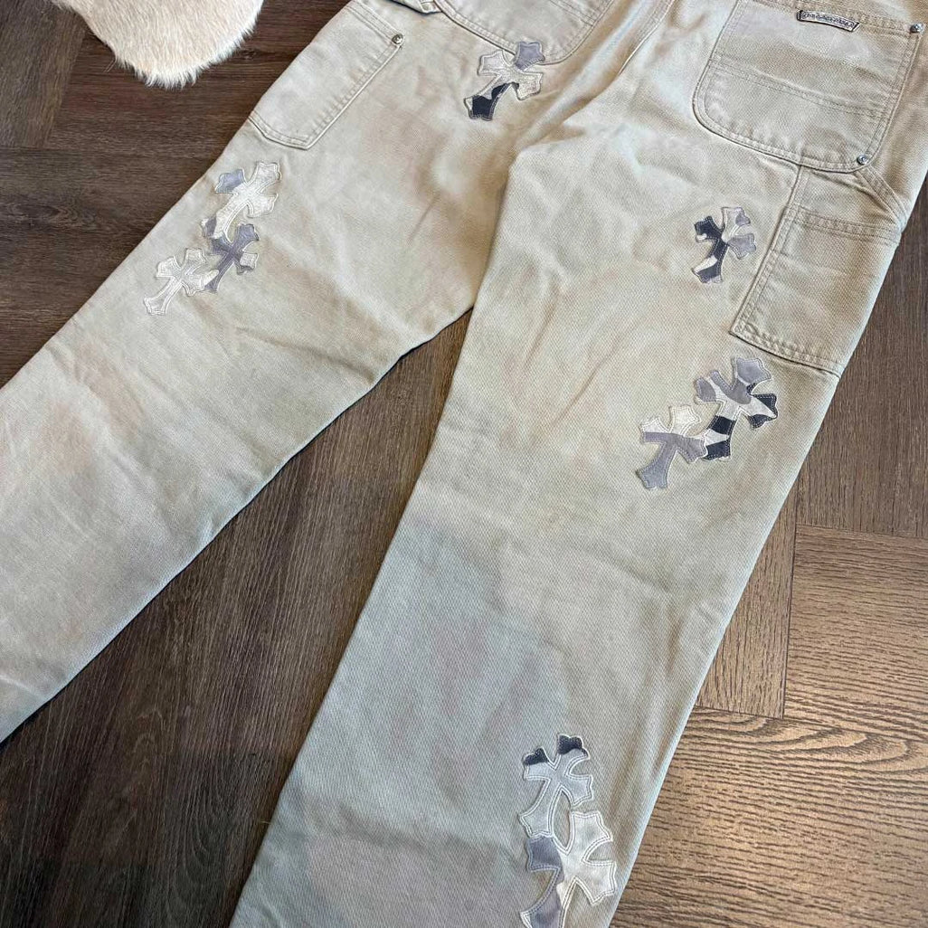 Chrome Hearts Sex Records Carpenter Beige Jeans - 4