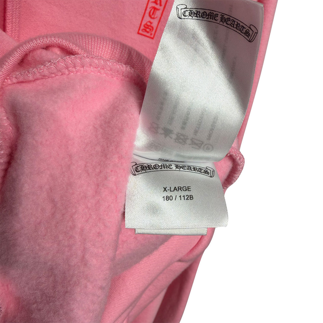Chrome Hearts Spell Out Pink Hoodie - 5