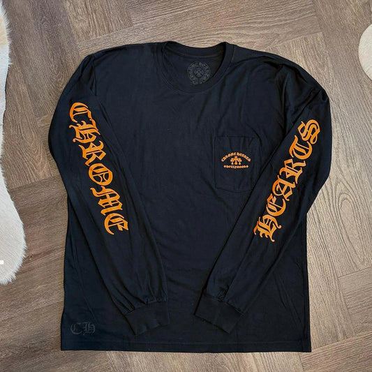 Chrome Hearts Triple Patch Black Orange T-Shirt - 1