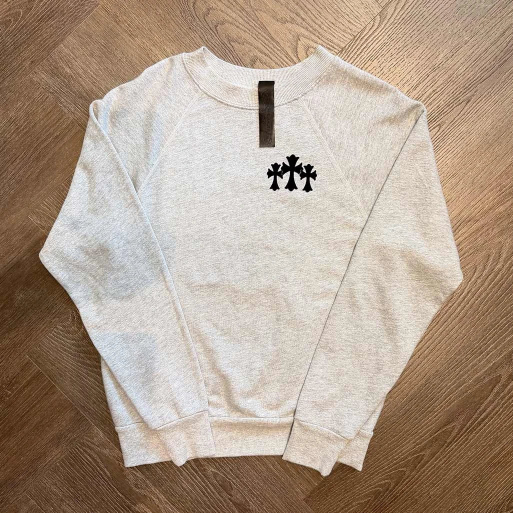 Chrome Hearts Triple Patch Grey Sweatshirt - 1