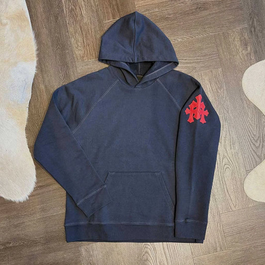 Chrome Hearts Triple Patch Hoodie Blue Red - 1
